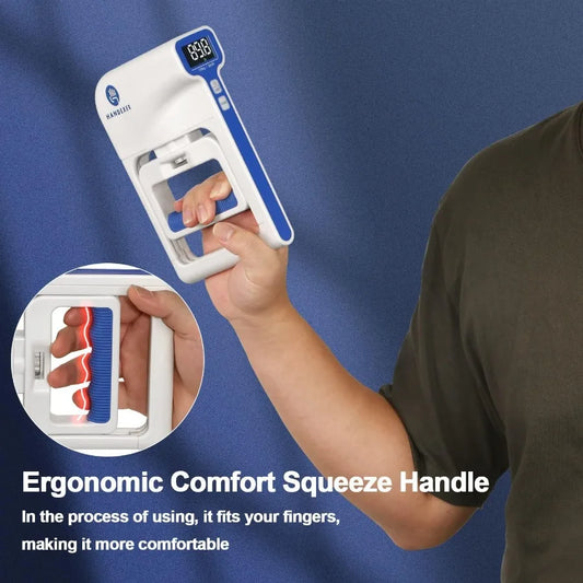 Grip Strength Tester 265lb/120kg Digital Hand Dynamometer with Backlit LCD for Grip Strength Testing and Training