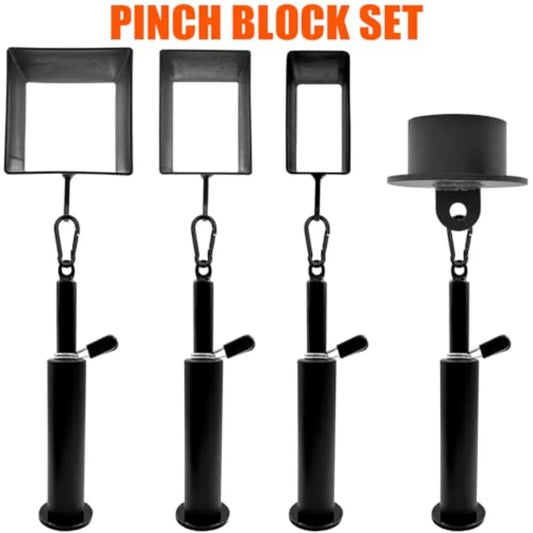 Heavy Metal Pinch Block Set with Loading Pin, Pinch Block Grip for Workout Rock Climbing Forearm Finger Training, Enhance Grip S