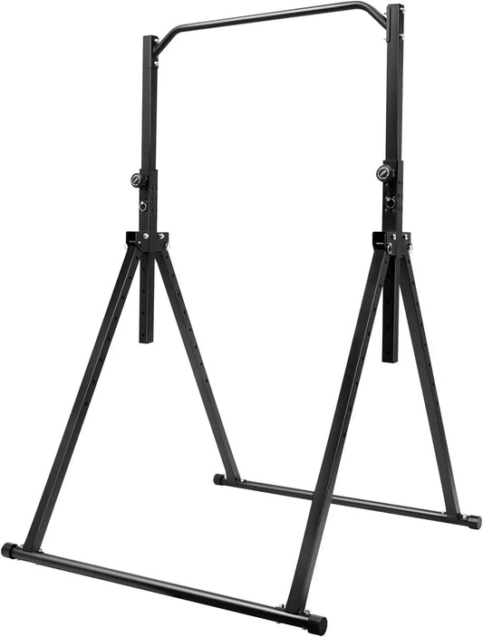 Foldable Power Tower Pull Up Bar Dip Station, 200kg/440.92lbs Triangular Pull Up Bar Station Adjustable, Multi-Function Strength