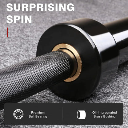 7ft Olympic Barbell — 500 lbs Capacity, 2-Inch Bar for Squats, Deadlifts & Presses