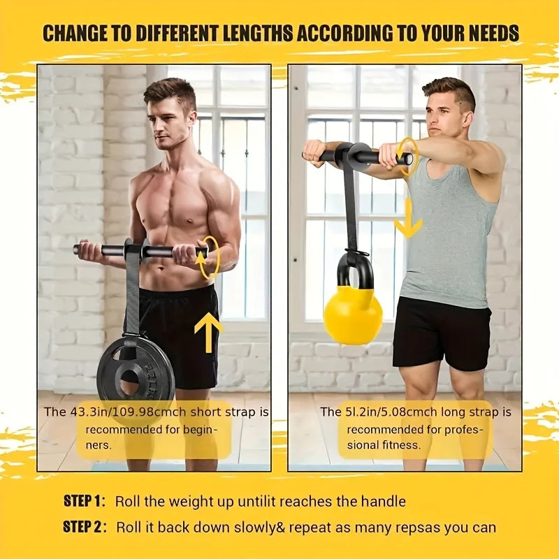 Iron Wrist Forearm Strengthener Muscle Training Stick Strength Equipment Black Universal Size Power Fitness Outdoor Sports Gear