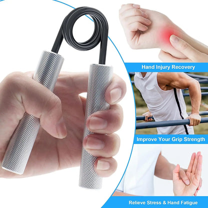 6-Pack Heavy Hand Gripper Set — Progressive Spring Steel Grippers with Sponge Sleeve