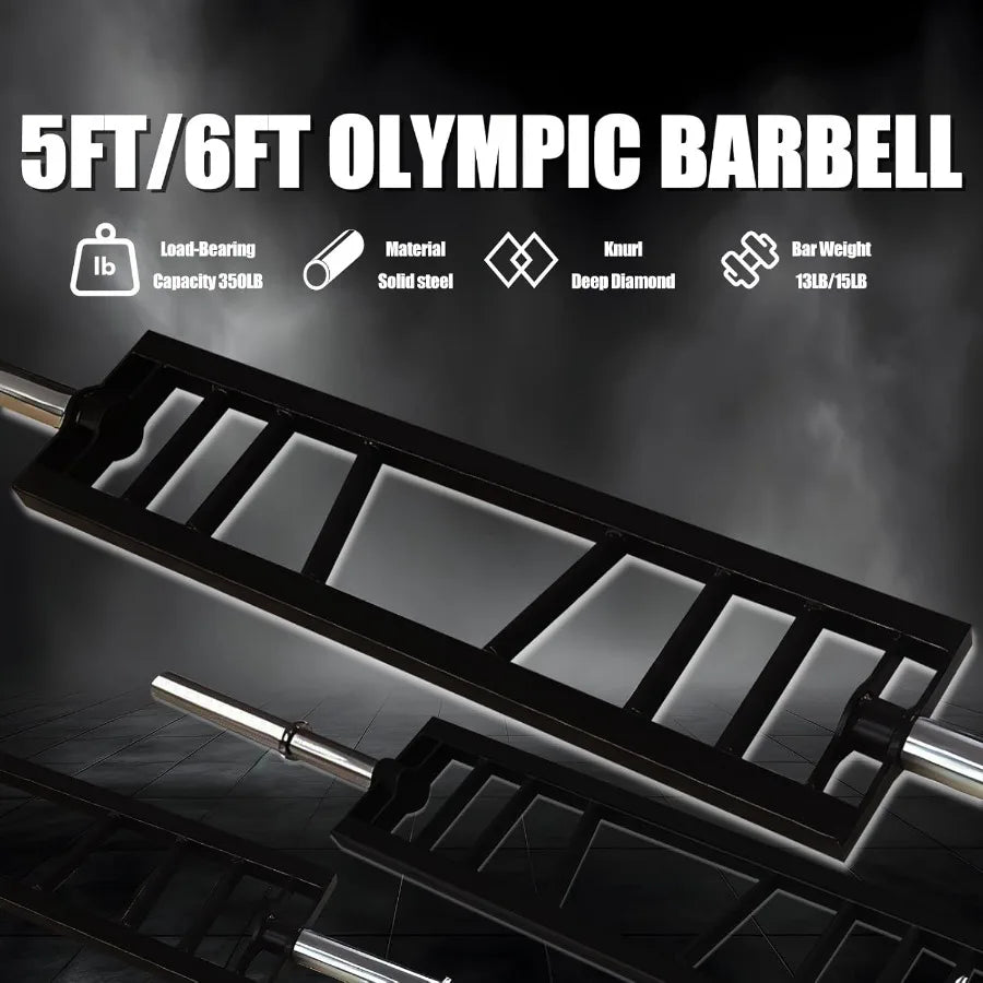 Multi Grip Swiss Bar (Cambered Barbell) — 2-Inch Olympic Plates