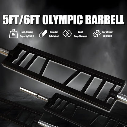 Multi Grip Swiss Bar (Cambered Barbell) — 2-Inch Olympic Plates