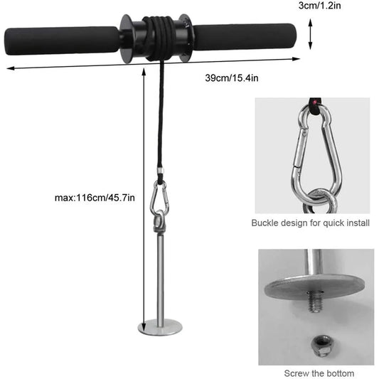 Wrist Forearm Blaster Roller — Forearm & Grip Strength Trainer with Steel Handle