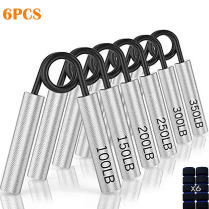 6-Pack Heavy Hand Gripper Set Progressive Spring Steel Grippers with Sponge Sleeve