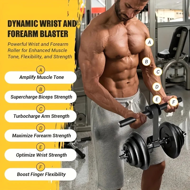 Iron Wrist Forearm Strengthener Muscle Training Stick Strength Equipment Black Universal Size Power Fitness Outdoor Sports Gear