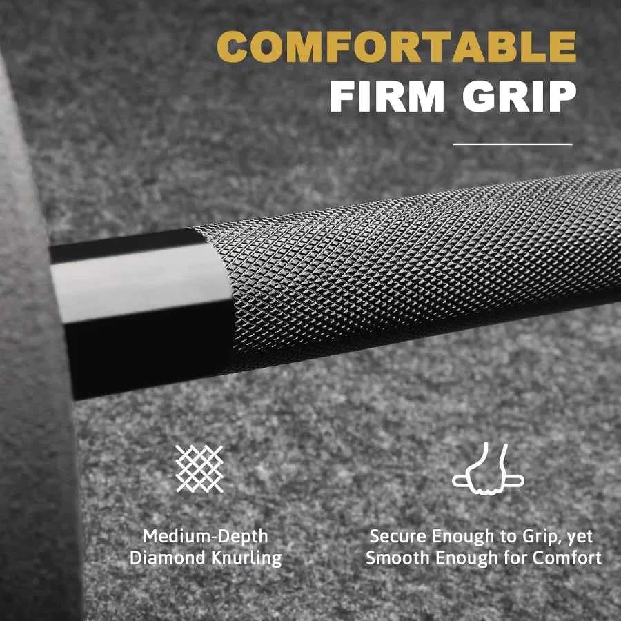 Premium 4ft Barbell — 500 lbs Capacity, 2-Inch Olympic Bar