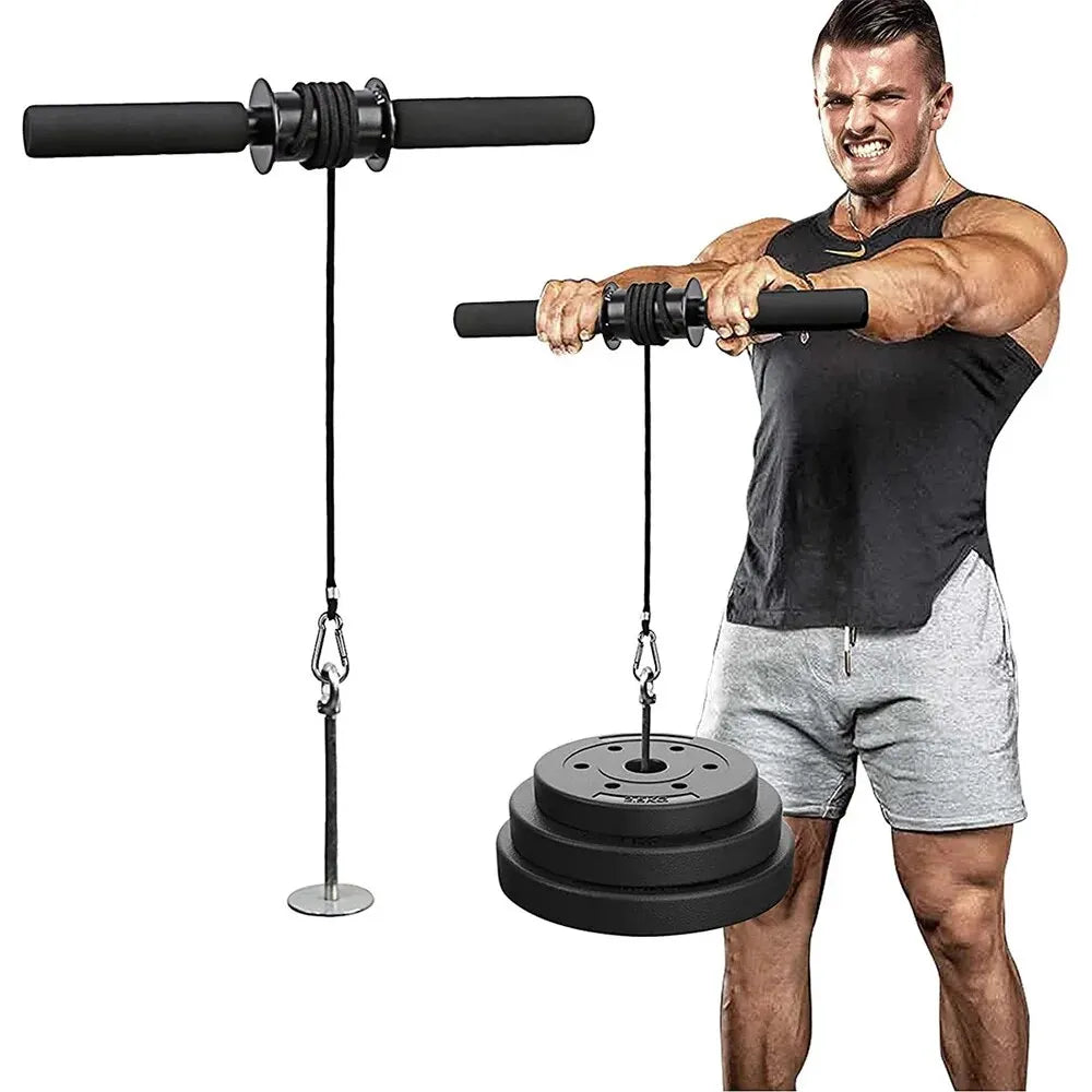 Wrist Forearm Blaster Roller Forearm and Grip Strength Trainer with Steel Handle