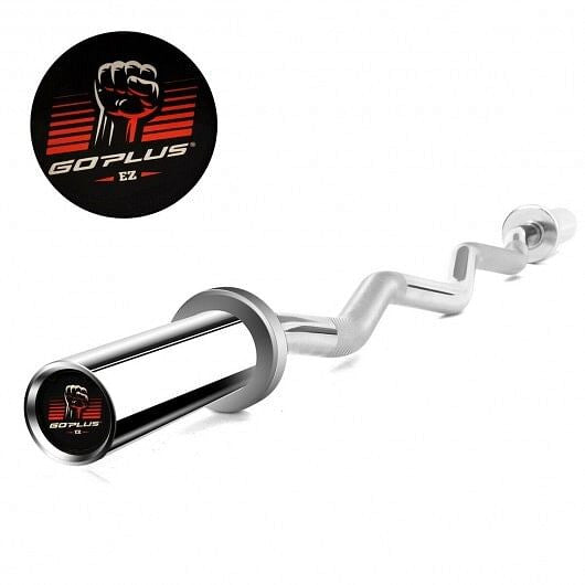 47-Inch Chrome Steel Olympic Barbell — Home Gym Fitness Bar