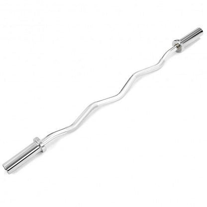 47-Inch Chrome Steel Olympic Barbell Home Gym Fitness Bar