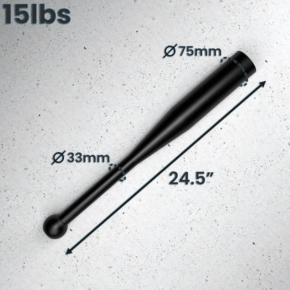 Steel Indian Clubs 15lb (Pair) — Power Clubs for Grip & Forearm Strength