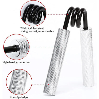6-Pack Heavy Hand Gripper Set — Progressive Spring Steel Grippers with Sponge Sleeve