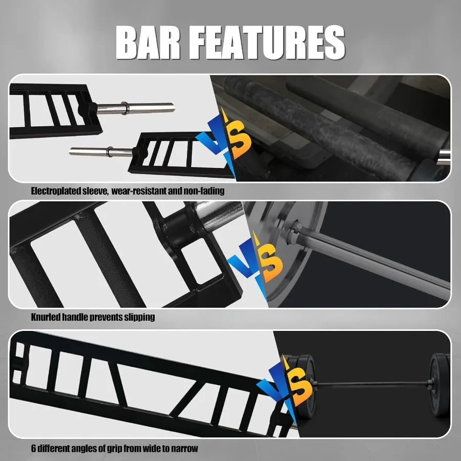 Multi Grip Swiss Bar (Cambered Barbell) — 2-Inch Olympic Plates