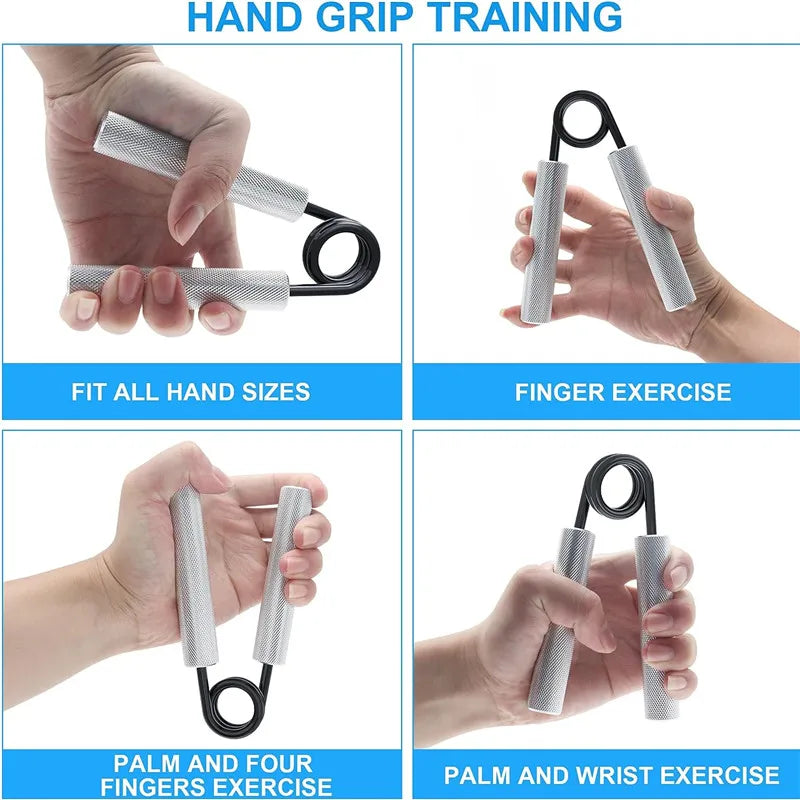 6-Pack Heavy Hand Gripper Set — Progressive Spring Steel Grippers with Sponge Sleeve