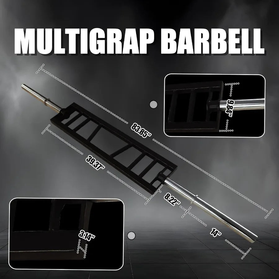 Multi Grip Swiss Bar (Cambered Barbell) — 2-Inch Olympic Plates