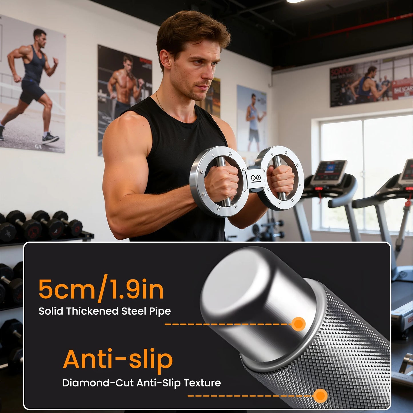 Rotator Machine Multifunctional Grip Strength Trainer Adjustable Forearm Exerciser